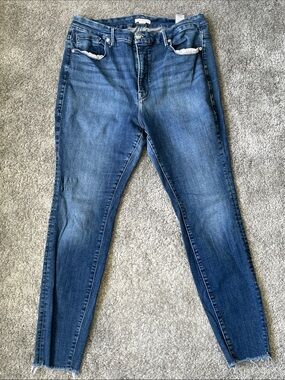 EC Good American Good Legs High Waisted Skinny Jeans Medium Wash - Size 16